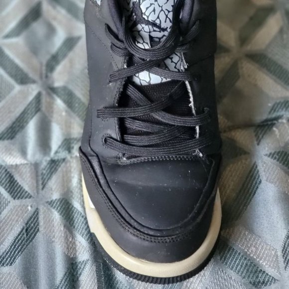 Nike Jordan Flight Origal 3B GS Size 5.5 Youth Black/Metalic/Silver 820246-020 - Picture 6 of 6